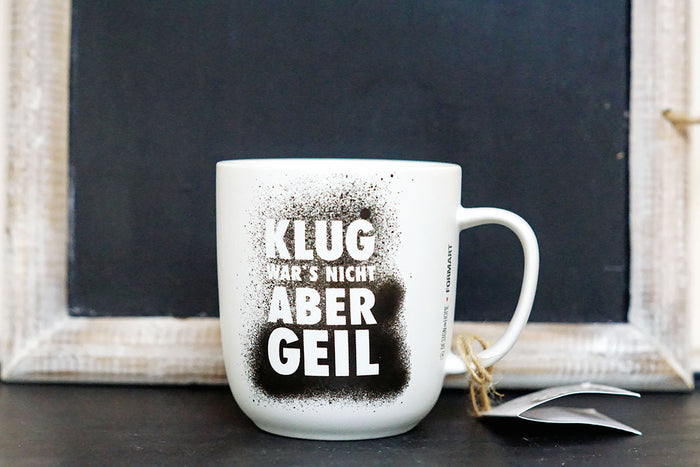 Kaffee- und Teetassen mit Motivsprache